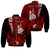 (Custom Personalised) New Caledonia Bomber Jacket Nautilus Red Polynesian Hibiscus LT13 Unisex Red - Polynesian Pride