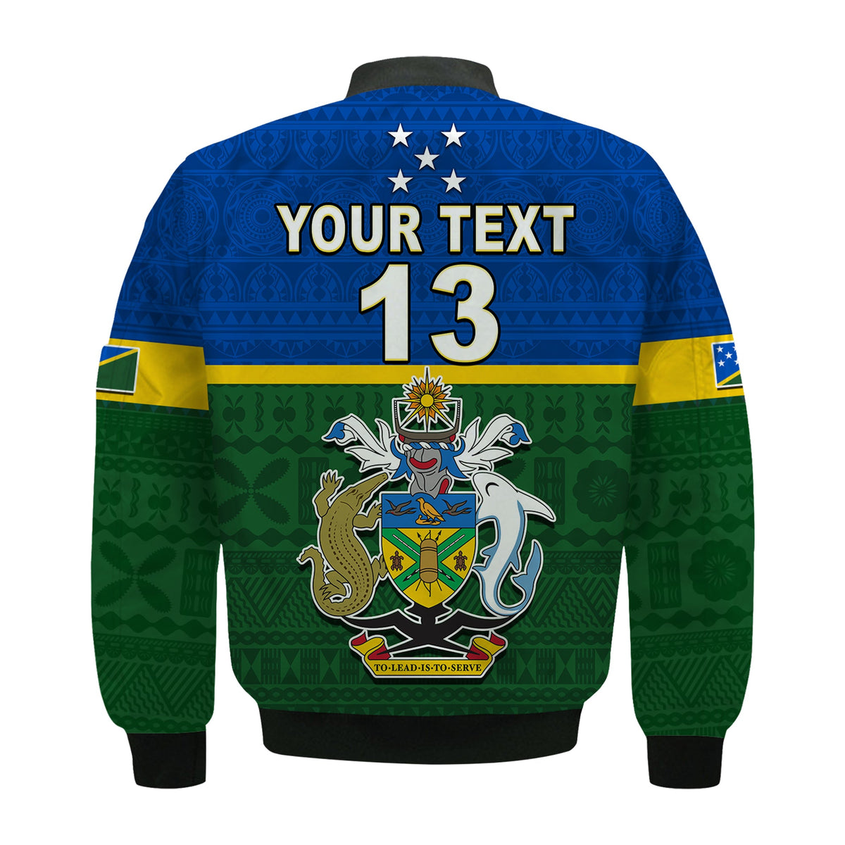 (Custom Text and Number) Solomon Islands National Day Bomber Jacket Independence Day Tapa Pattern LT13 - Polynesian Pride