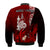 (Custom Personalised) New Caledonia Bomber Jacket Nautilus Red Polynesian Hibiscus LT13 - Polynesian Pride