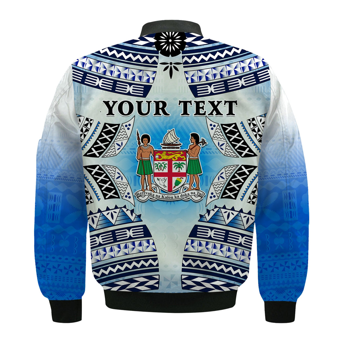 Personalised Fiji Bomber Jacket Kaiviti Fijian Special Tapa Pattern LT14 - Polynesian Pride