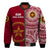 (Custom Personalised) Tonga Eua High School Bomber Jacket Tongan Ngatu Pattern LT14 - Polynesian Pride