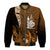 (Custom Personalised) New Caledonia Bomber Jacket Nautilus Gold Polynesian Hibiscus LT13 - Polynesian Pride