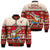 Hawaii Mele Kalikimaka Bomber Jacket Dabbing Santa Red Merry Christmas LT14 Unisex Red - Polynesian Pride
