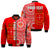 (Custom Personalised) Kolisi Tonga High School Bomber Jacket Tongan Ngatu Pattern LT14 Unisex Red - Polynesian Pride