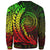 Palau Custom Personalised Sweatshirt - Wings Style Reggae Color - Polynesian Pride