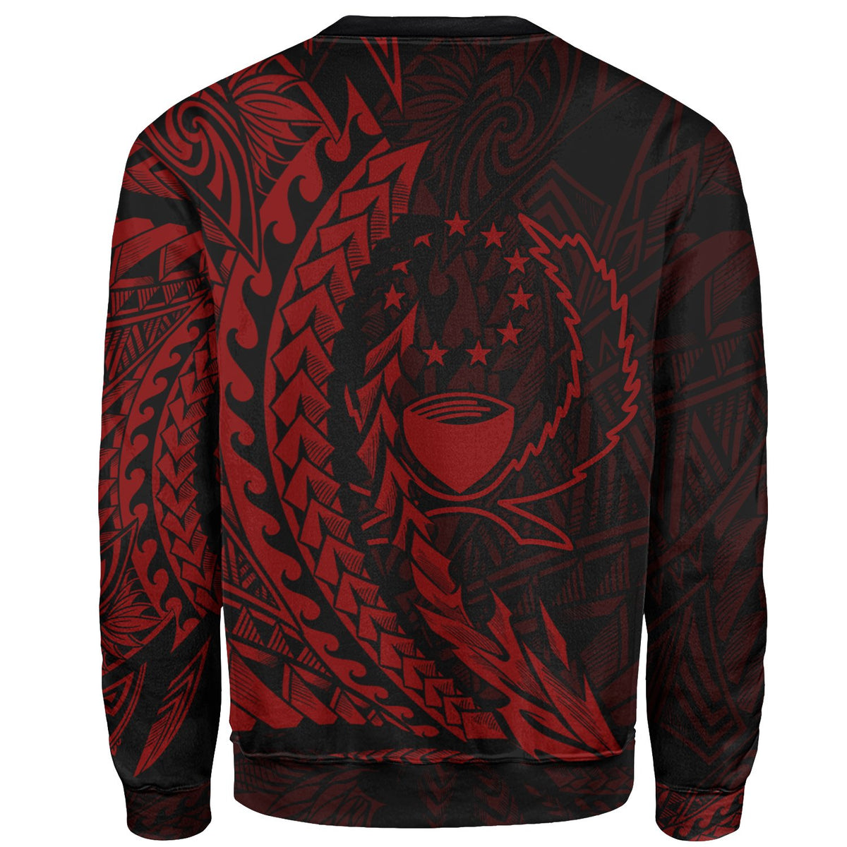 Pohnpei Custom Personalised Sweatshirt - Wings Style Red Color - Polynesian Pride