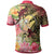 Chuuk State Polo Shirt Flowers Tropical With Sea Animals - Polynesian Pride