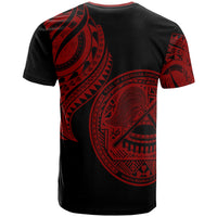 American Samoa Custom T Shirt American Samoa Tatau Red Patterns - Polynesian Pride