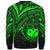 Samoa Sweatshirt - Cross Style Green Color - Polynesian Pride