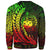 Samoa Custom Personalised Sweatshirt - Wings Style Reggae Color - Polynesian Pride