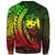 Tonga Custom Personalised Sweatshirt - Wings Style Reggae Color - Polynesian Pride