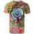 Federated States of Micronesia T Shirt Flowers Tropical With Sea Animals - Polynesian Pride