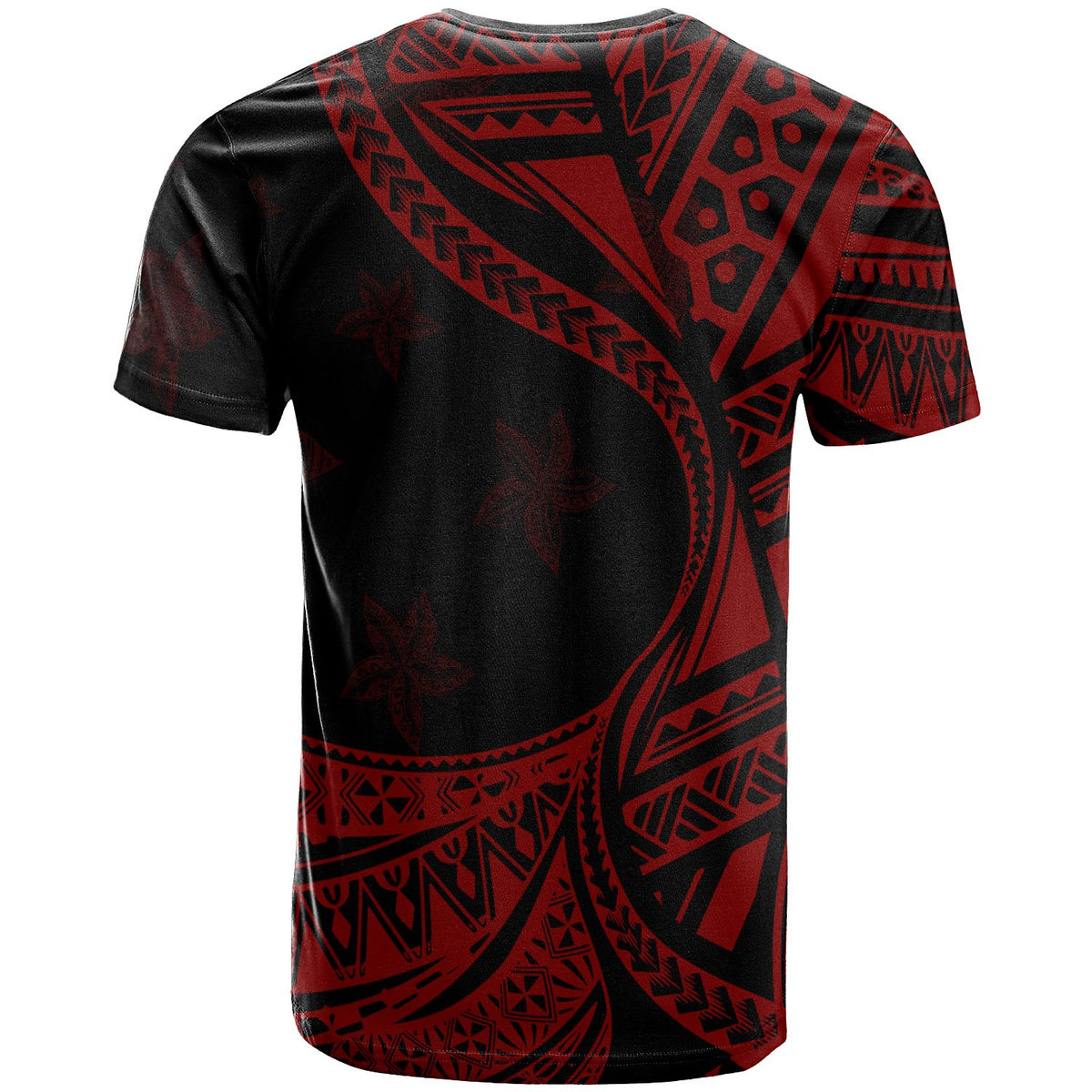 Federated States of Micronesia T Shirt Plumeria Flowers Red Version - Polynesian Pride