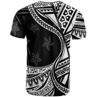 Pohnpei State T Shirt Plumeria Flowers White Version - Polynesian Pride