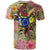 Cook Islands T Shirt Flowers Tropical With Sea Animals - Polynesian Pride