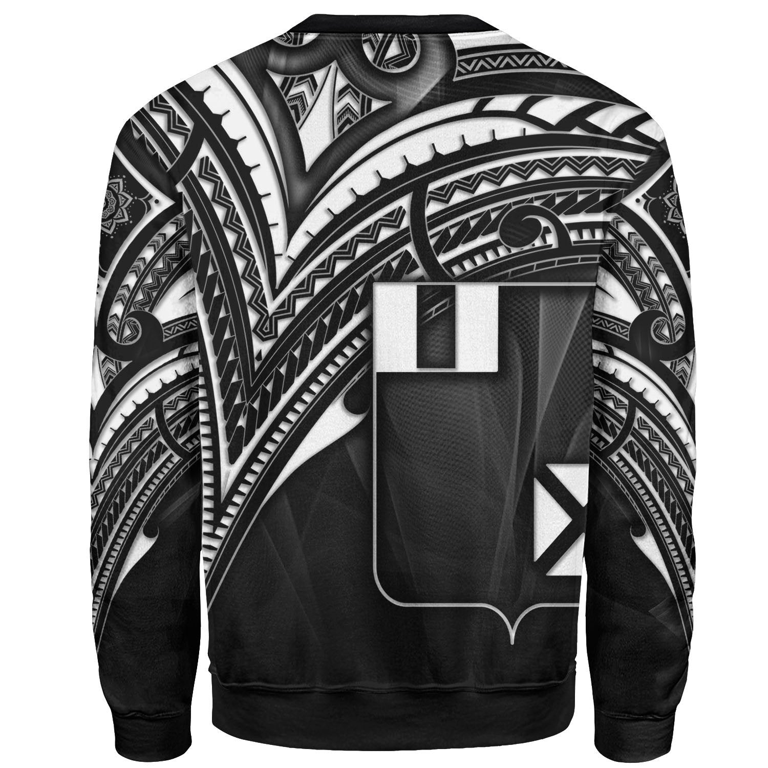 Wallis and Futuna Sweatshirt - Cross Style White Color Unisex Black - Polynesian Pride