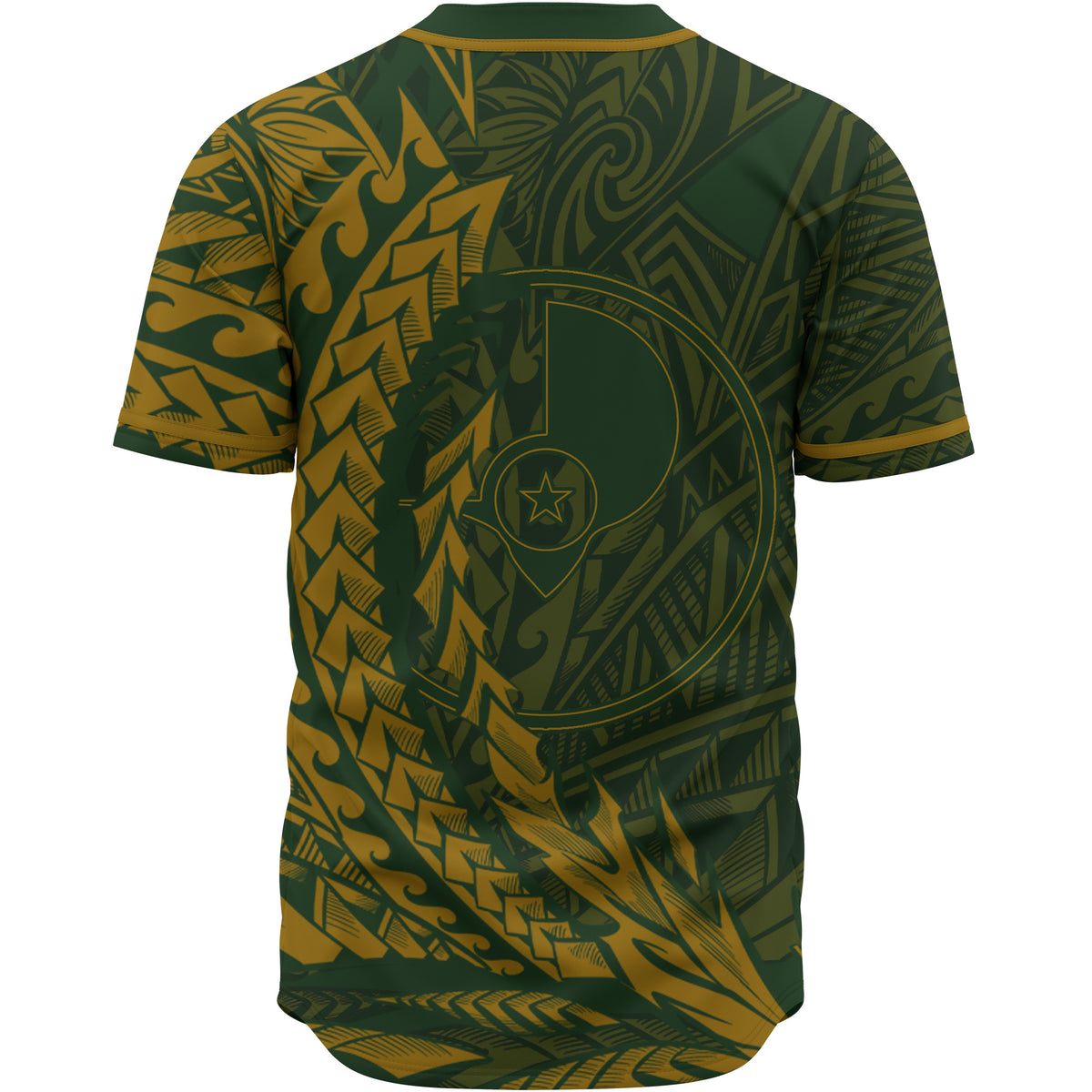 Yap Baseball Shirt - Green Wings Style - Polynesian Pride