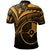 Yap State Polo Shirt Gold Color Cross Style - Polynesian Pride