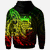 Tuvalu Zip Hoodie Polynesian Pattern Style Reggae Color - Polynesian Pride