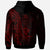 Solomon Islands Zip Hoodie Custom Polynesian Pattern Style Red Color - Polynesian Pride