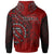 Tonga Zip Hoodie Red Polynesian Patterns Best Tonga Ever - Polynesian Pride