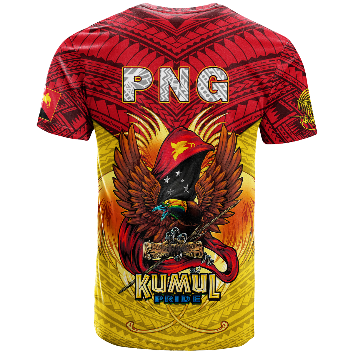 Papua New Guinea Rugby Kumul Pride T Shirt LT2 - Polynesian Pride