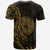 American Samoa T Shirt Polynesian Pattern Style Gold Color - Polynesian Pride