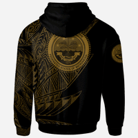 Federated States of Micronesia Zip Hoodie Legends Are Born In Gold Color - Polynesian Pride