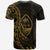 Guam T Shirt Custom Polynesian Pattern Style Gold Color - Polynesian Pride