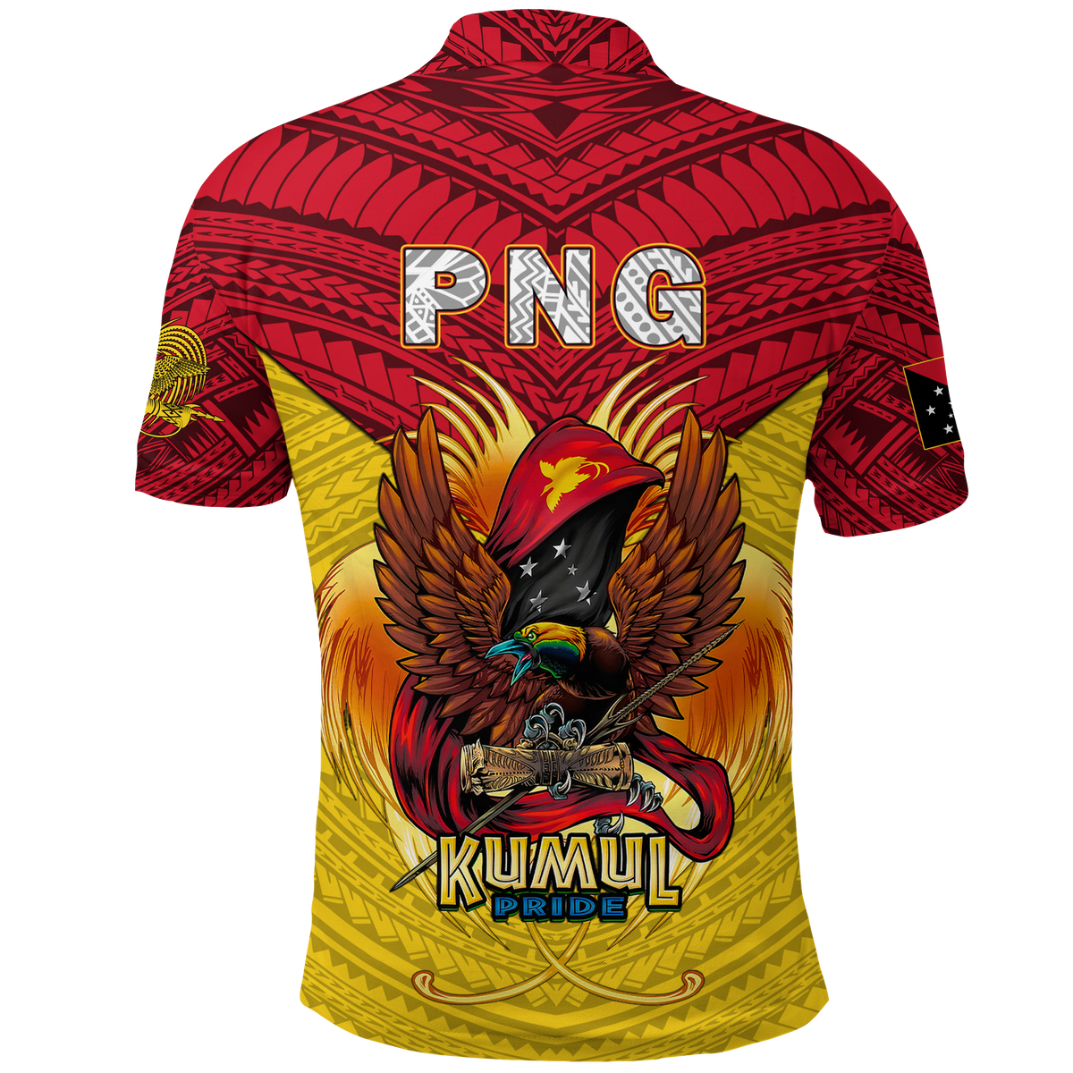 Papua New Guinea Rugby Kumul Pride Polo Shirt LT2 - Polynesian Pride