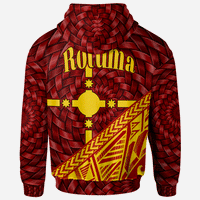 Rotuma Zip Hoodie Malhaa Tapa Patterns With Bamboo - Polynesian Pride