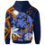 Marshall Islands Zip up Hoodie Coat of Arm and Spinner Dolphin Patterns - Polynesian Pride