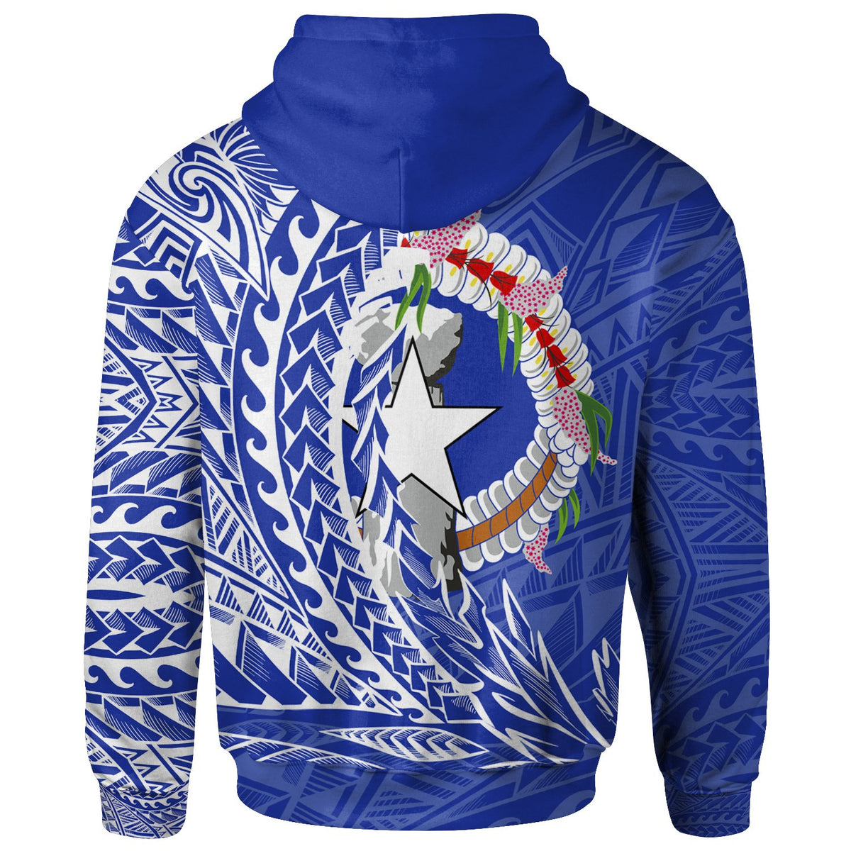 Northern Mariana Islands Zip Hoodie Alamagan Wings Style - Polynesian Pride