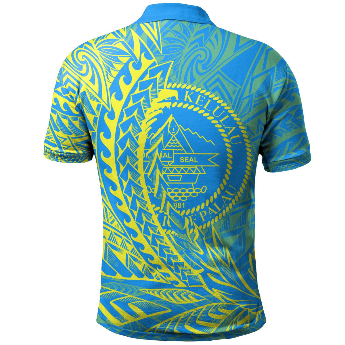 Palau Polo Shirt Ngardmau Wings Style - Polynesian Pride