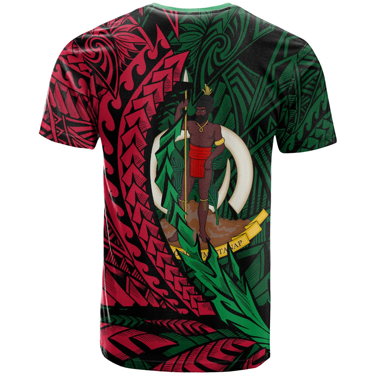 Vanuatu T Shirt Custom Wings Style - Polynesian Pride