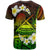 American Samoa T Shirt Seal of American Samoa With Plumeria Flowers - Polynesian Pride