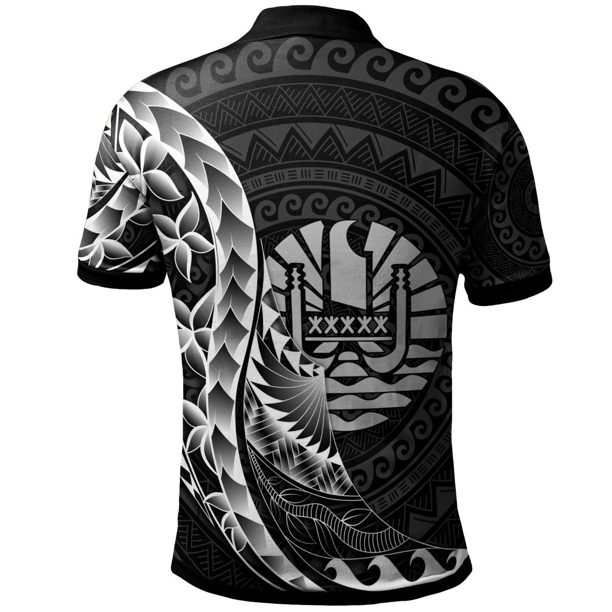 French Polynesia Polo Shirt Custom Polynesian Pattern Style - Polynesian Pride