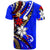 Wallis and Futuna T Shirt Tribal Flower With Special Turtles Dark Blue Color - Polynesian Pride