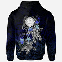 CNMI Polynesian Zip up Hoodie Blue Turtle Couple - Polynesian Pride