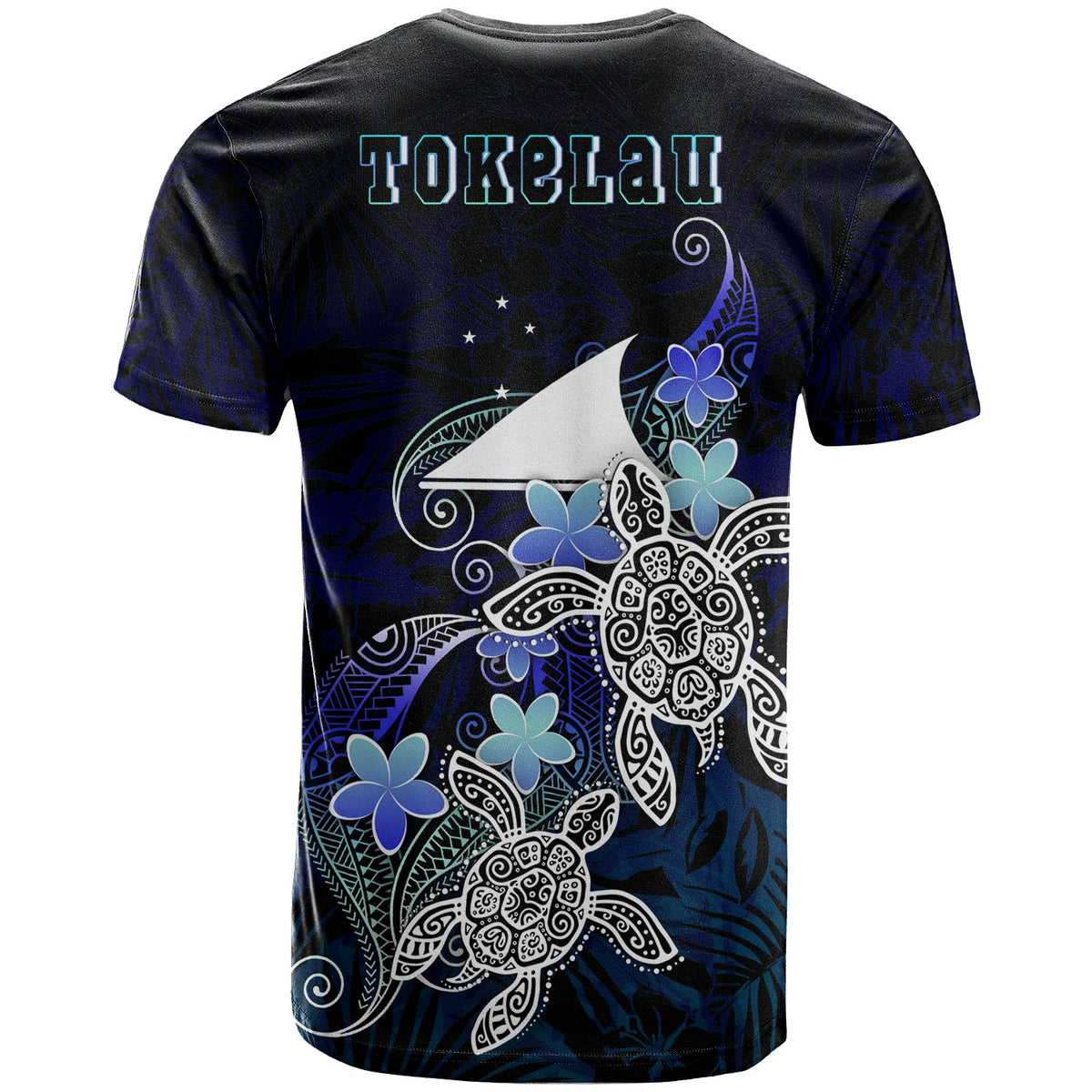 Tokelau Polynesian T Shirt Blue Turtle Couple - Polynesian Pride