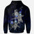 New Caledonia Polynesian Zip up Hoodie Blue Turtle Couple - Polynesian Pride