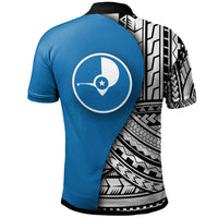 Yap Polo Shirt Coat Of Arm and Polynesian Patterns - Polynesian Pride