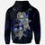 American Samoa Polynesian Zip up Hoodie Blue Turtle Couple - Polynesian Pride