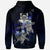 Tuvalu Polynesian Hoodie Blue Turtle Couple - Polynesian Pride