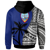 Guam Hoodie Coat of Arm and Polynesian Patterns - Polynesian Pride