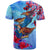 Guam T Shirt Koko Bird With Map - Polynesian Pride