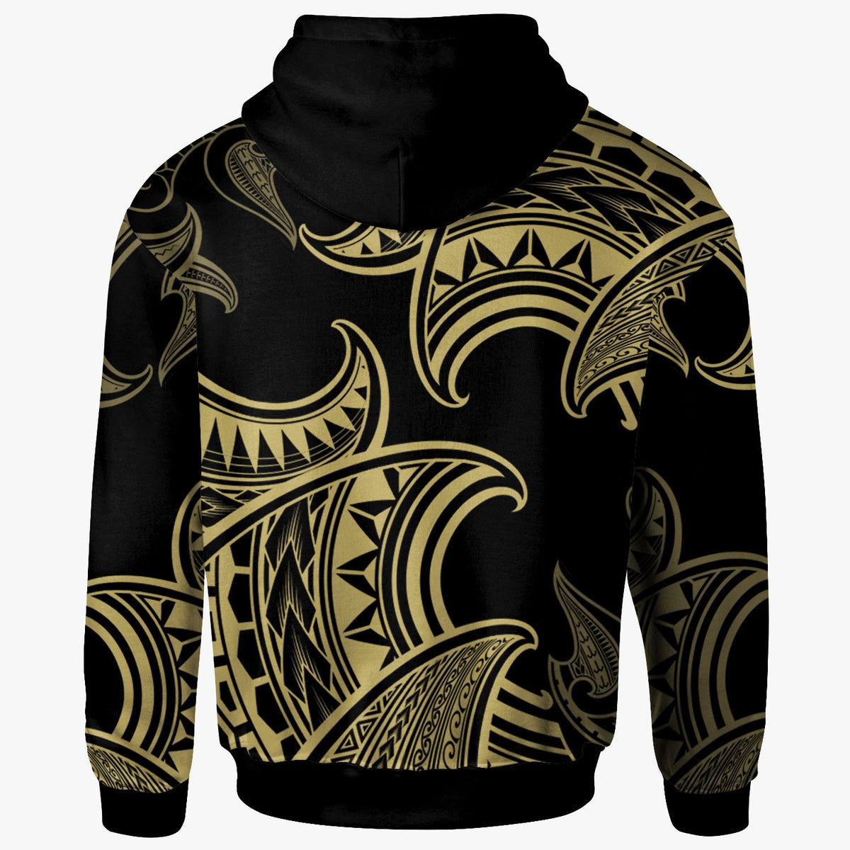 Tuvalu Zip up Hoodie Hammerhead Shark Tribal Pattern - Polynesian Pride