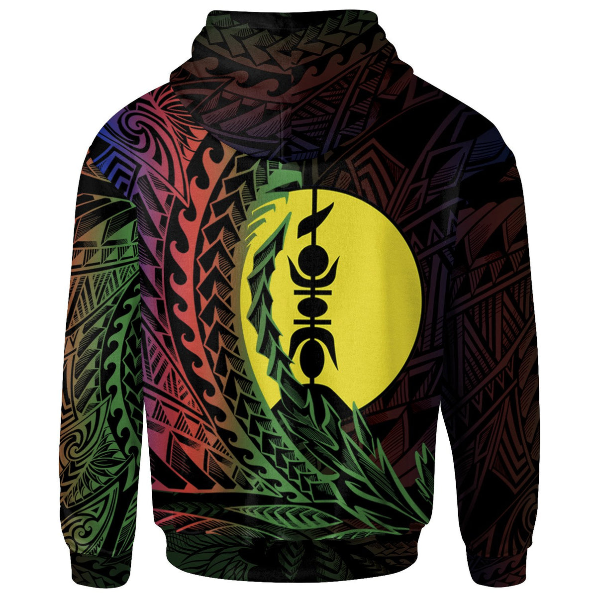 New Caledonia Hoodie Canala Wings Style Flag Color - Polynesian Pride