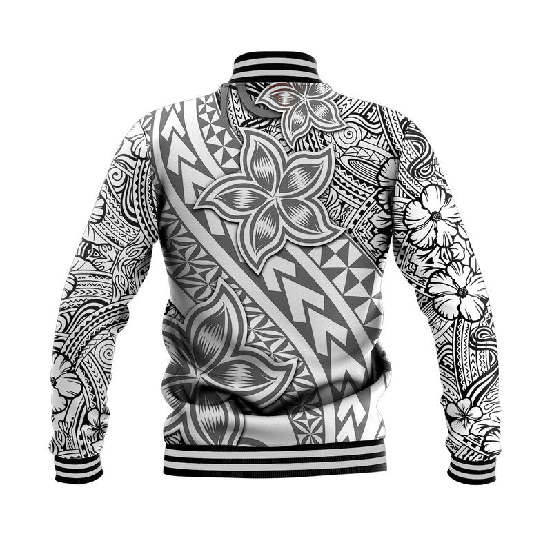 Traditional Polynesian Tribal Tattoo Retro Baseball Jacket Grey LT9 - Polynesian Pride