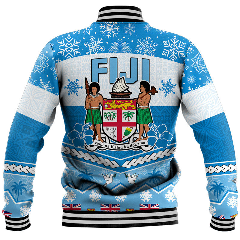 Fiji Masi Tapa Christmas Vibe Baseball Jacket LT9 - Polynesian Pride